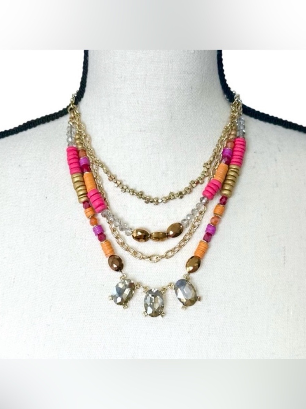 🩷LOFT Colorful Multi-strand Necklace